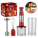 Mixer vertical 4 in 1 RAF, Blender multifunctional, Putere de 600W, Capacitate 600 ml, Accesorii incluse