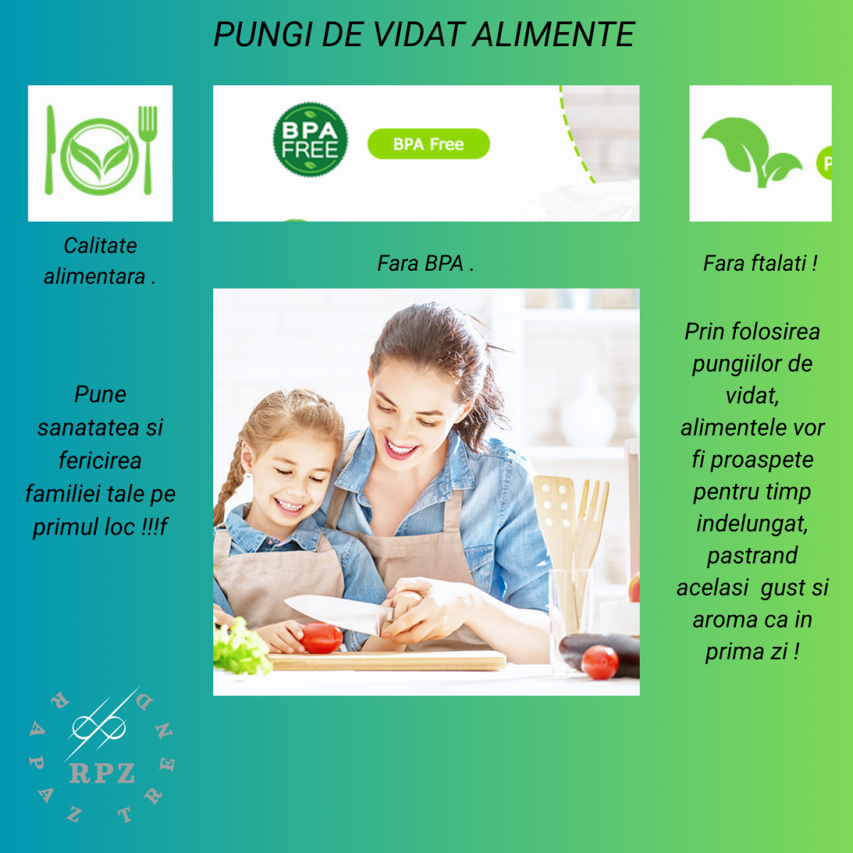 Pungi pentru vidat gofrate RAPAZ, 17 x 25 cm , 50 bucati, compatibile cu majoritatea aparatelor de vidat, transparente - imagine 11