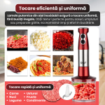 Mixer vertical 4 in 1 RAF, Blender multifunctional, Putere de 600W, Capacitate 600 ml, Accesorii incluse - imagine 3