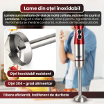 Mixer vertical 4 in 1 RAF, Blender multifunctional, Putere de 600W, Capacitate 600 ml, Accesorii incluse - imagine 9