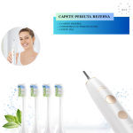 Rezerve Periuta De Dinti Electrica Sonica Rapaz SmilePro , Model V8 PRO, 4 bucati, ALB - imagine 3