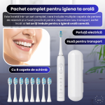 Periuta de dinti sonica electrica reincarcabila pentru adulti, Rapaz, 42000 oscilatii ALB - imagine 2