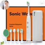 Periuta de dinti electrica sonica RAPAZ® SmilePro V8pro, 48000Hz, Autonomie 360 zile, Alb