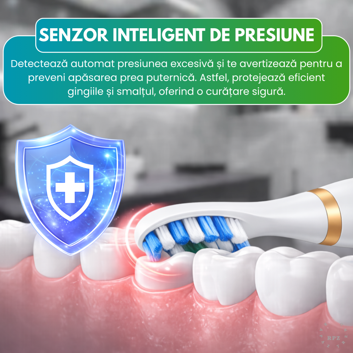 Periuta de dinti electrica sonica RAPAZ® SmilePro V8pro, 48000Hz, Autonomie 360 zile, Alb - imagine 5