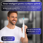Periuta de dinti sonica electrica reincarcabila pentru adulti, Rapaz, 42000 oscilatii ALB - imagine 5
