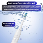 Periuta de dinti sonica electrica reincarcabila pentru adulti, Rapaz, 42000 oscilatii ALB - imagine 6