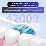 Periuta de dinti sonica electrica reincarcabila pentru adulti, Rapaz, 42000 oscilatii ALB - imagine 9