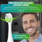 Periuta de dinti electrica sonica RAPAZ® SmilePro V8pro, 48000Hz, Autonomie 360 zile, Alb - imagine 11