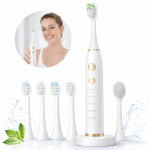 Periuta de dinti electrica sonica RAPAZ® SmilePro V8pro, 48000Hz, Autonomie 360 zile, Alb - imagine 2